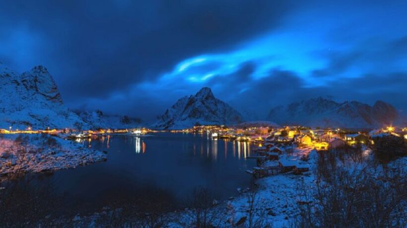 Northern Lights over the Lofoten Islands in Norway Getty Images