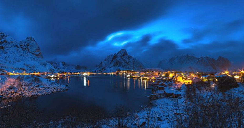Northern Lights over the Lofoten Islands in Norway Getty Images
